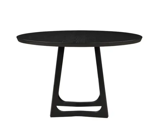 Silas Round Dining Table - Ash Black