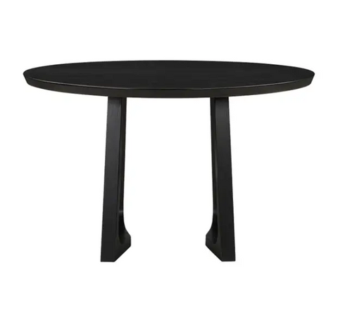 Silas Round Dining Table - Ash Black