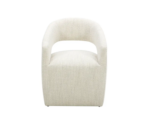 Barrow Rolling Dining Chair - White Mist