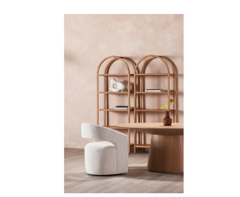 Barrow Rolling Dining Chair White Mist