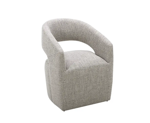 Barrow Rolling Dining Chair Grey Storm
