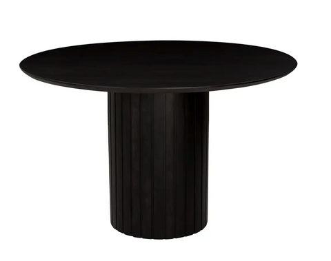 Povera Round Dining Table - Black
