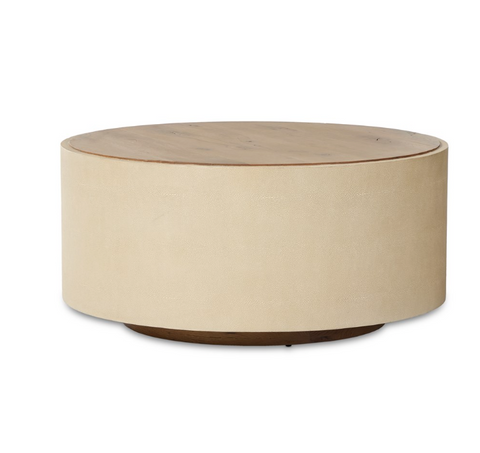 Crosby Round Coffee Table - Light Cream