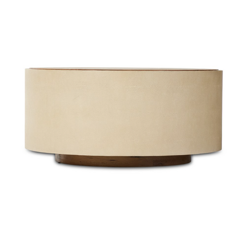 Crosby Round Coffee Table - Light Cream