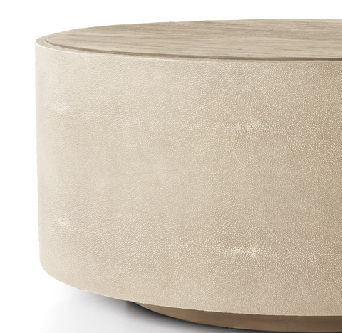 Crosby Round Coffee Table - Light Cream