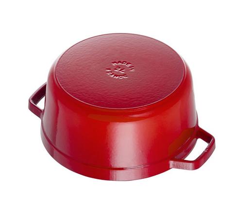 Cast Iron - 5.5-qt Round Cocotte - Cherry