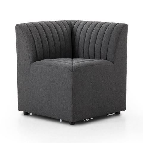 Augustine Corner Dining Chair - Fiqa Boucle Charcoal