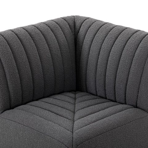 Augustine Corner Dining Chair - Fiqa Boucle Charcoal