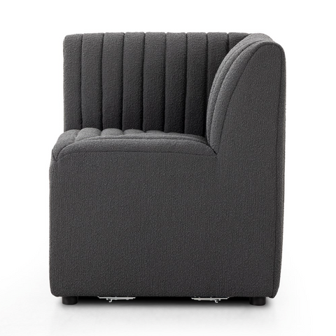 Augustine Corner Dining Chair - Fiqa Boucle Charcoal