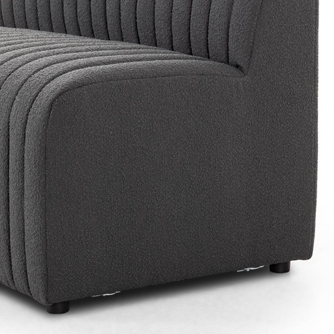 Augustine Dining Bench 49" - Fiqa Boucle Charcoal