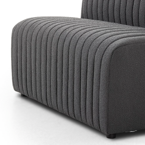 Augustine Dining Bench 49" - Fiqa Boucle Charcoal