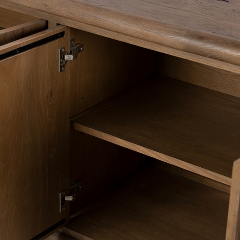 Glenview 6 Door Sideboard - Weathered Oak