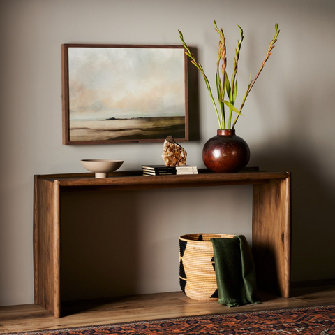 Glenview Console Table - Weathered Oak