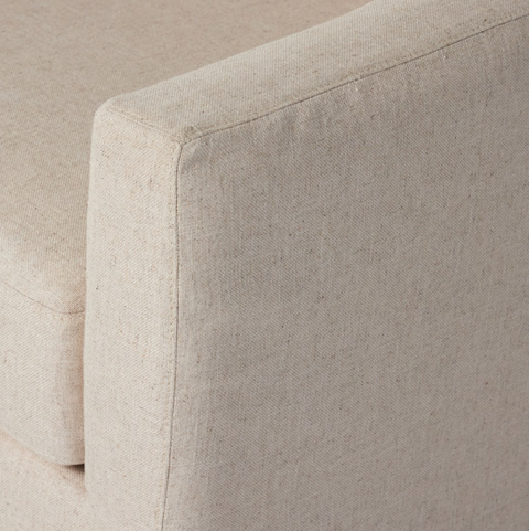 Hampton Slipcover Swivel Chair - Evere Creme