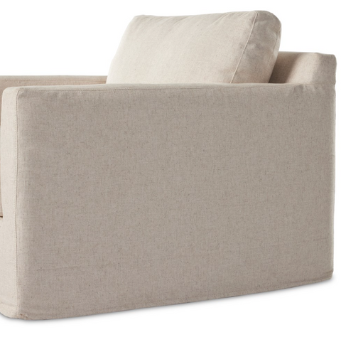 Hampton Slipcover Swivel Chair - Evere Creme