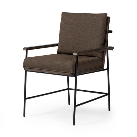 Crete Dining Arm Chair- Fiqa Boucle Cocoa