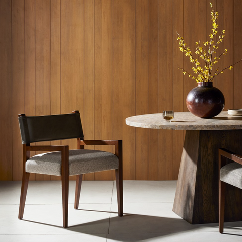 Ferris Dining Arm Chair - Nubuck Charcoal