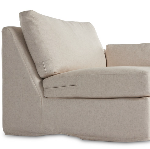 Delray Slipcover RAF Piece - Evere Oatmeal