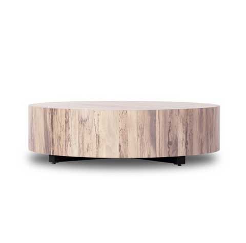 Hudson Large Round Coffee Table - Ashen Walnut