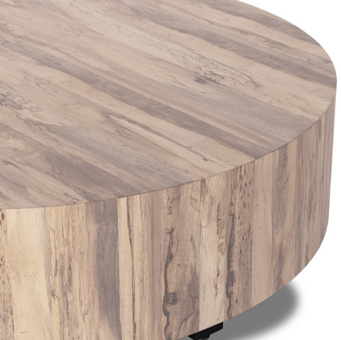 Hudson Large Round Coffee Table - Ashen Walnut