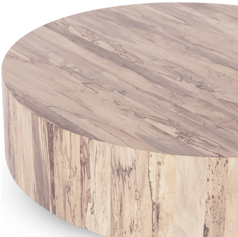 Hudson Large Round Coffee Table - Ashen Walnut