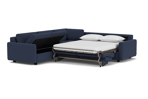 Reva 3Pc Sectional Sleeper Sofa with Storage Loveseat - Fabric