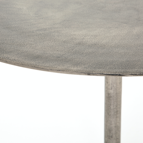 Simone Bistro Table-Raw Antique Nickel