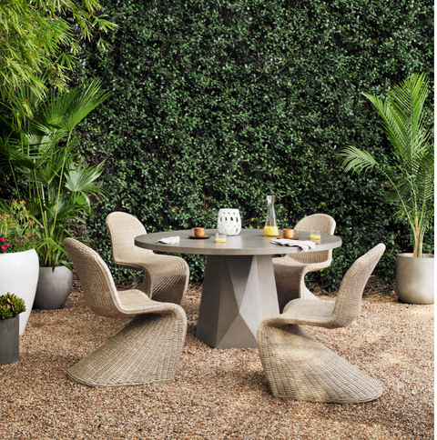 Bowman Outdoor Dining Table-Grey Concrete