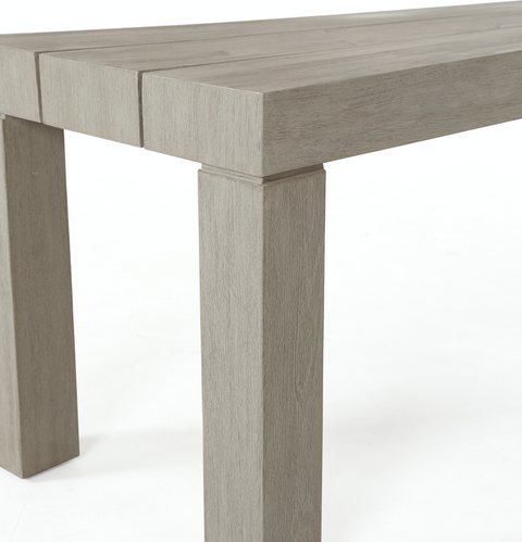 Sonora Outdoor Dining Bench-Weathered Grey