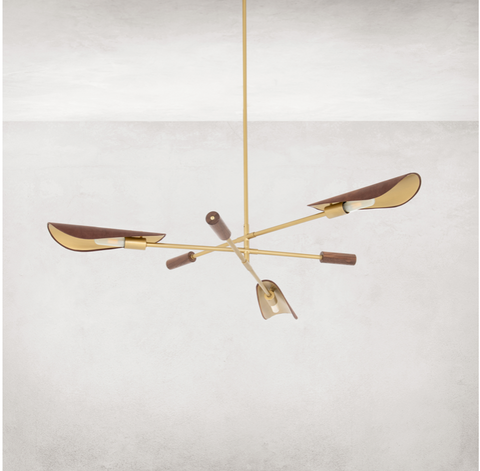 Astrid Chandelier - Dark Brown Leather