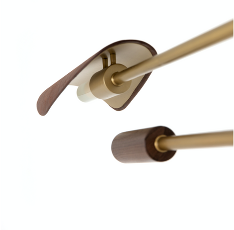 Astrid Chandelier - Dark Brown Leather