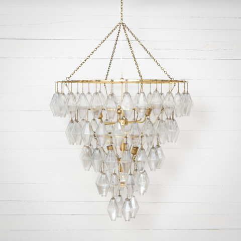 Adeline Large Round Chandelier-Gold Leaf