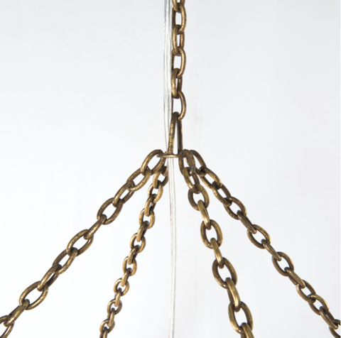 Adeline Large Round Chandelier-Gold Leaf