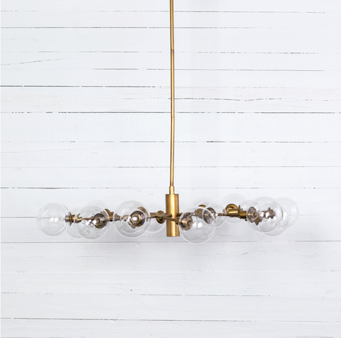 Pellman Chandelier, Matte Brass