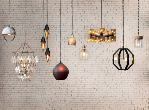 Ava Large Chandelier - Aged Metallic Glass