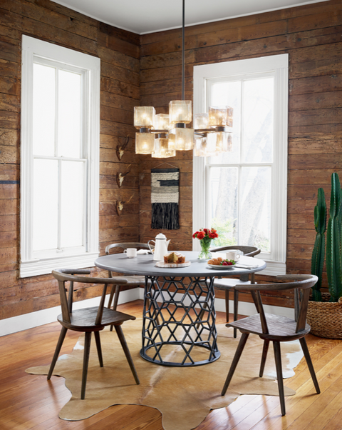 Ava Large Chandelier - Aged Metallic Glass