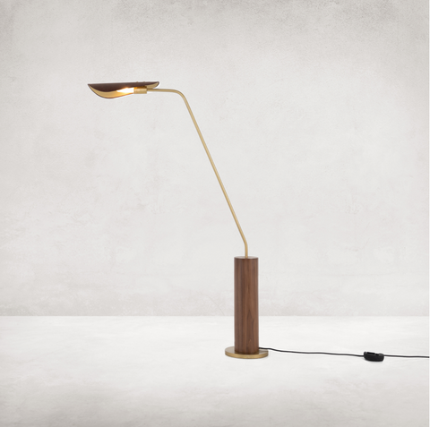 Astrid Floor Lamp - Dark Brown Leather