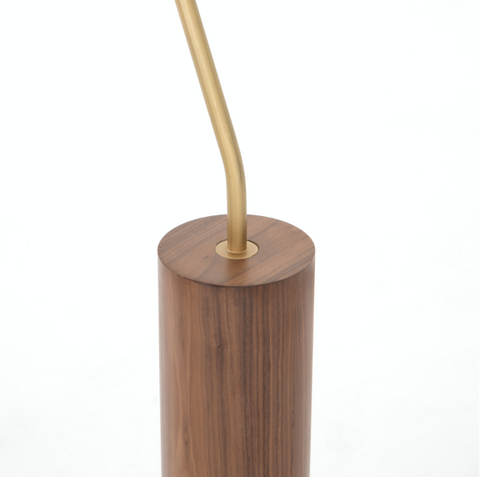 Astrid Floor Lamp - Dark Brown Leather