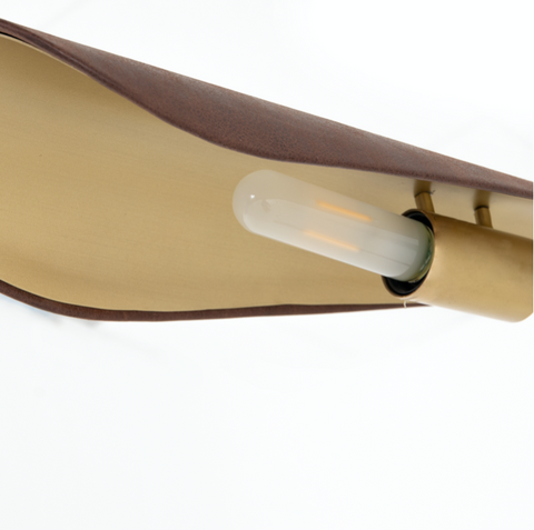 Astrid Floor Lamp - Dark Brown Leather