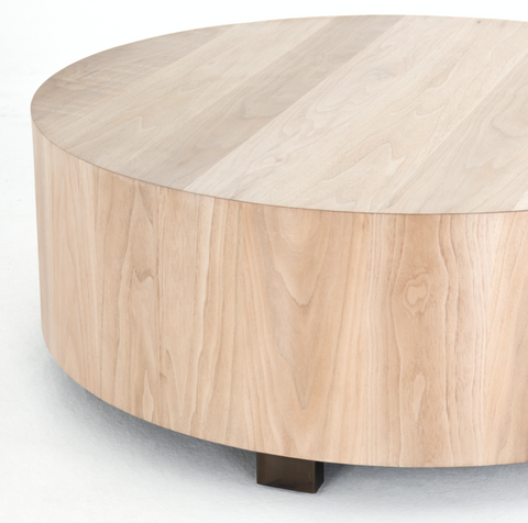 Hudson Round Coffee Table - Ashen Walnut