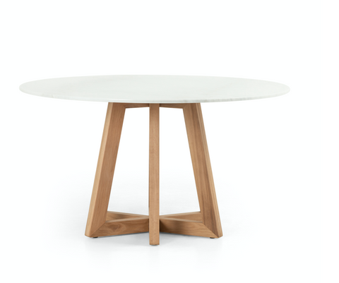 Creston Dining Table 55" - White Marble