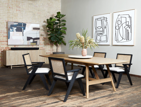 Flora Dining Chair- Drifted Matte Black