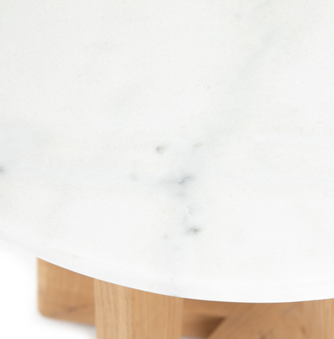 Creston End Table - White Marble