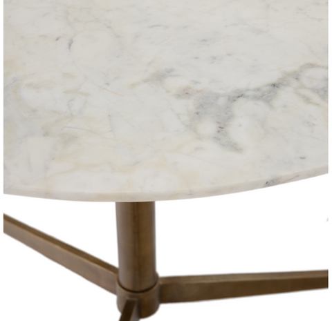 Helen Round Bistro Table - Polished White