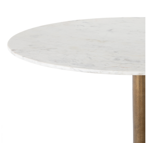 Helen Round Bistro Table - Polished White
