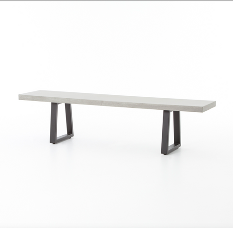 Cyrus Dining Bench - Light Grey