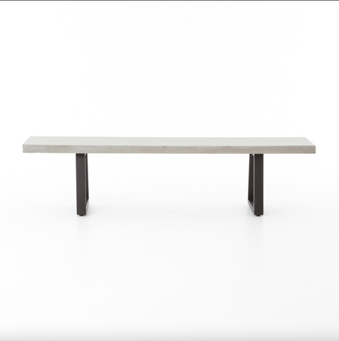 Cyrus Dining Bench - Light Grey