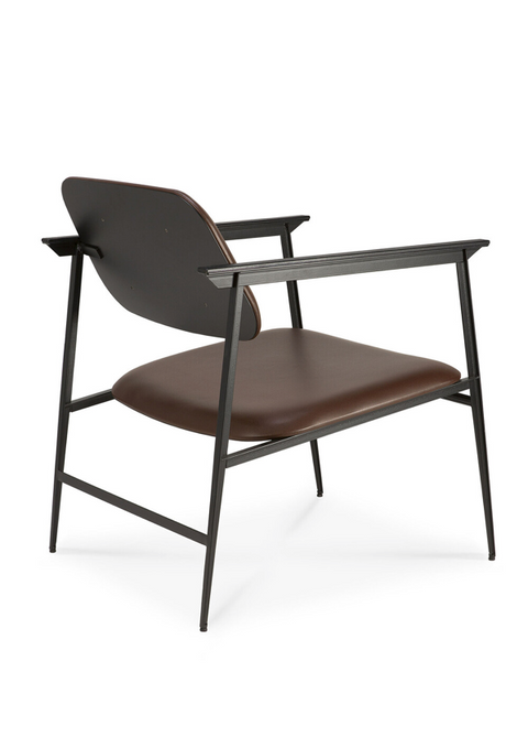 DC lounge chair - chocolate leather