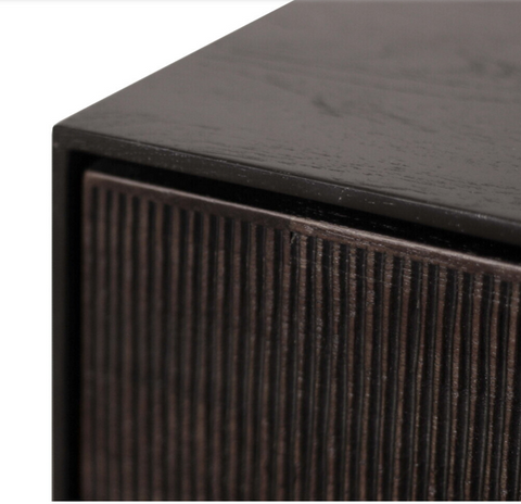 Grooves Sideboard, 80"-Teak Black