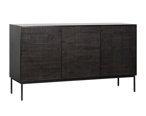 Grooves Sideboard, 60"-Teak Black